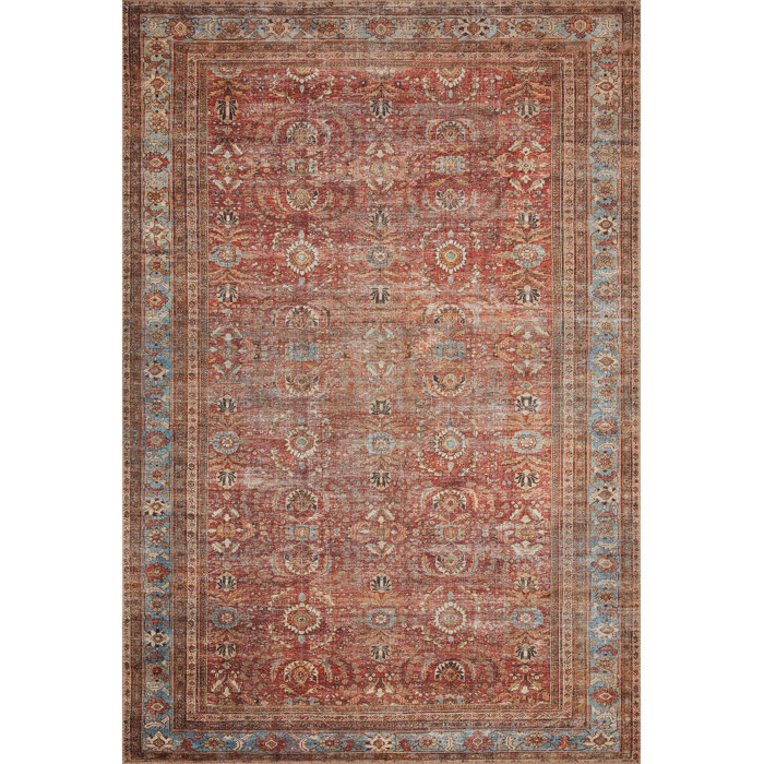 World Menagerie Annelore Oriental Area Rug in Red & Reviews Wayfair